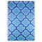 Blue Quatrefoil Rectangular Outdoor Area Rug, 4ft. x 6ft.
